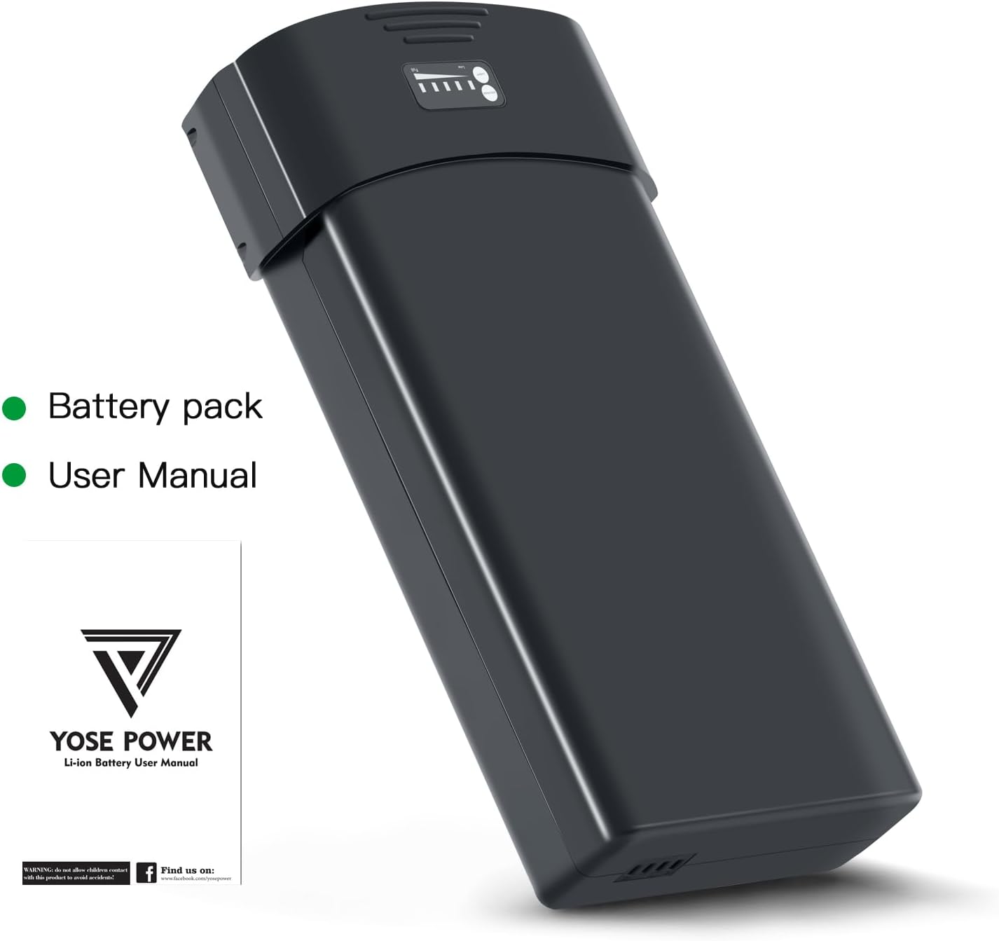 Yose Power 36V 13Ah Electric Bike Battery Pack for 800W 750W 500W 350W 300W 250W Motor Electric Bicycle and Tricycle Battery for Rack/Rear Frame Replace for Pedego Without Charger