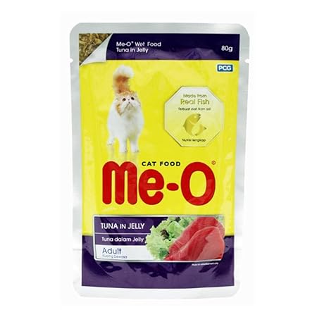 Dear Pet Me-O Tuna in Jelly Adult Wet Cat Food (for All Breed Adult Cats) -80gm (Pack of 12)