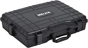 MEIJIA Portable Waterproof Protective Hard Case,Laptop case,Compact Camera Case with Customizable Fit Foam Insert, Elegant Black, Fit for Camera, Drone, Lens, Telescope,Laptop,21.62"X17.25"X4.87"