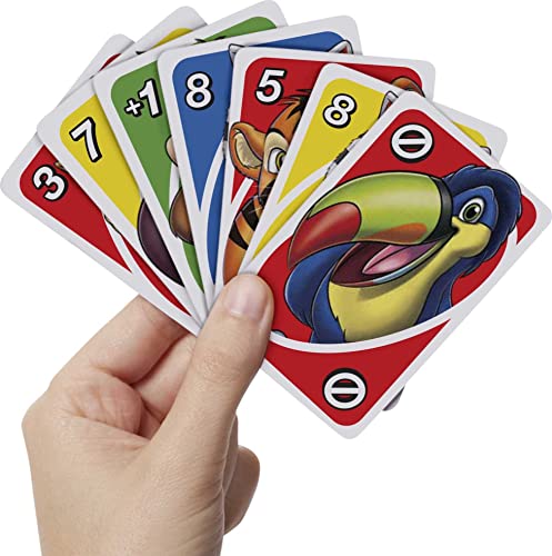 ​Uno Junior Card Game For Kids With Simple Rules, Levels Of Play And Animal Matching For 2-4 Players #TOP4