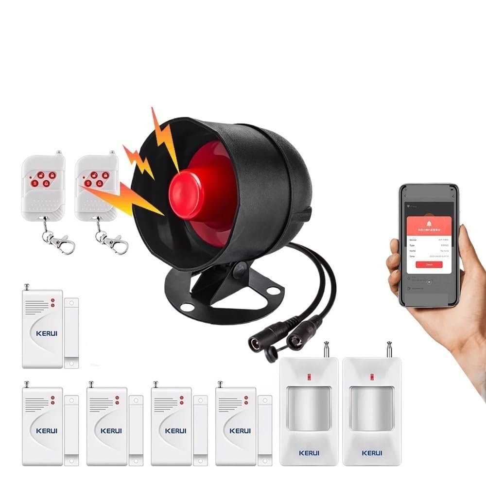 Sistema di Allarme di Sicurezza Domestica, di Allarme Sicurezza Wireless Sirena 433 MHz Sensore Movimento Antifurto for Porta Tuya Smart(Not WiFi Kit 3)