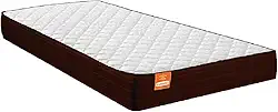 Colchão Solteiro Molas Qatar 88x188x22cm Marrom/Branco - Suporta até 200kg por Pessoa