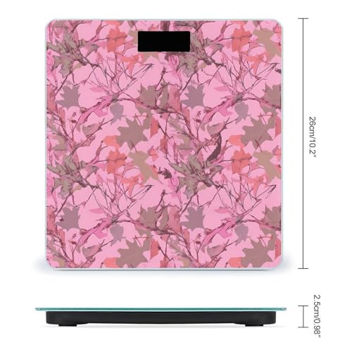Báscula Digital de Baño RLDOBOFE Pink Leaves Camo miniatura 2