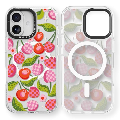 Coque iPhone 17 Magsafe Rosarnnah antichoc 2m et durable design cerise