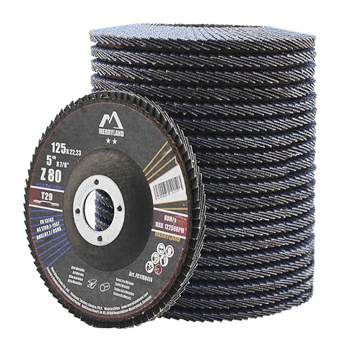 Meuleuse d'angle disque abrasif 125 grain 80 pour ponçage acier et fer