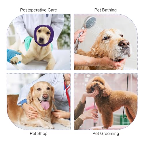 Image of Quiet Ears for Dogs, Rbenxia 1 Piece Dog Ear Cover Hoodies Dog Ear Muffs Headband Noise Ear Protection Warm Winter Ear Scarf (Purple, Medium)