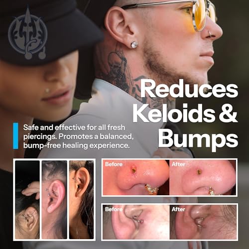 Image of H2Ocean Piercing Aftercare Spray and Keloid Bump Removal- Sea Salt Spray for Body and Facial Piercings- Ear, Nose,Navel,Oral & Body Piercing Cleaner, Aftercare Solution for New Piercings-4oz,Pack of 3