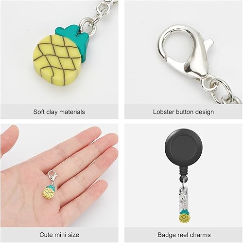 Miniatura 10 de WEBEEDY Dije de carrete de insignia de 12 piezas para estudiantes, enfermeras y profesores, 6 colores para tarjetas de identificación,