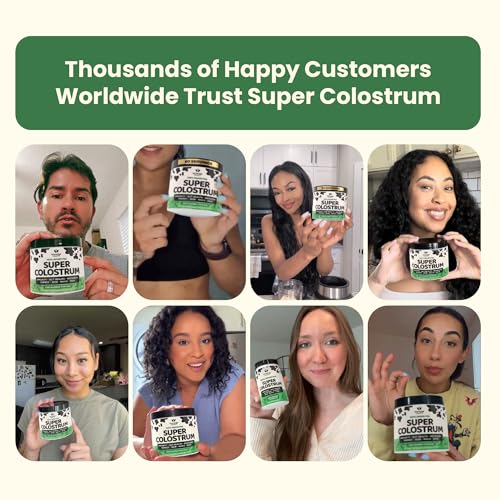 super colostrum grass fed bovine colostrum powder for bloating immune energy gut health hair skin and nails colostrum supplement  50 igg cow colostrum for humans  superfood for women and men