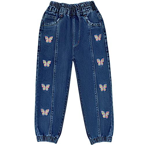 Image of Peacolate 18M-7T Toddler Big Girls Pants Clothing Set 2pcs Cotton top and Jeans