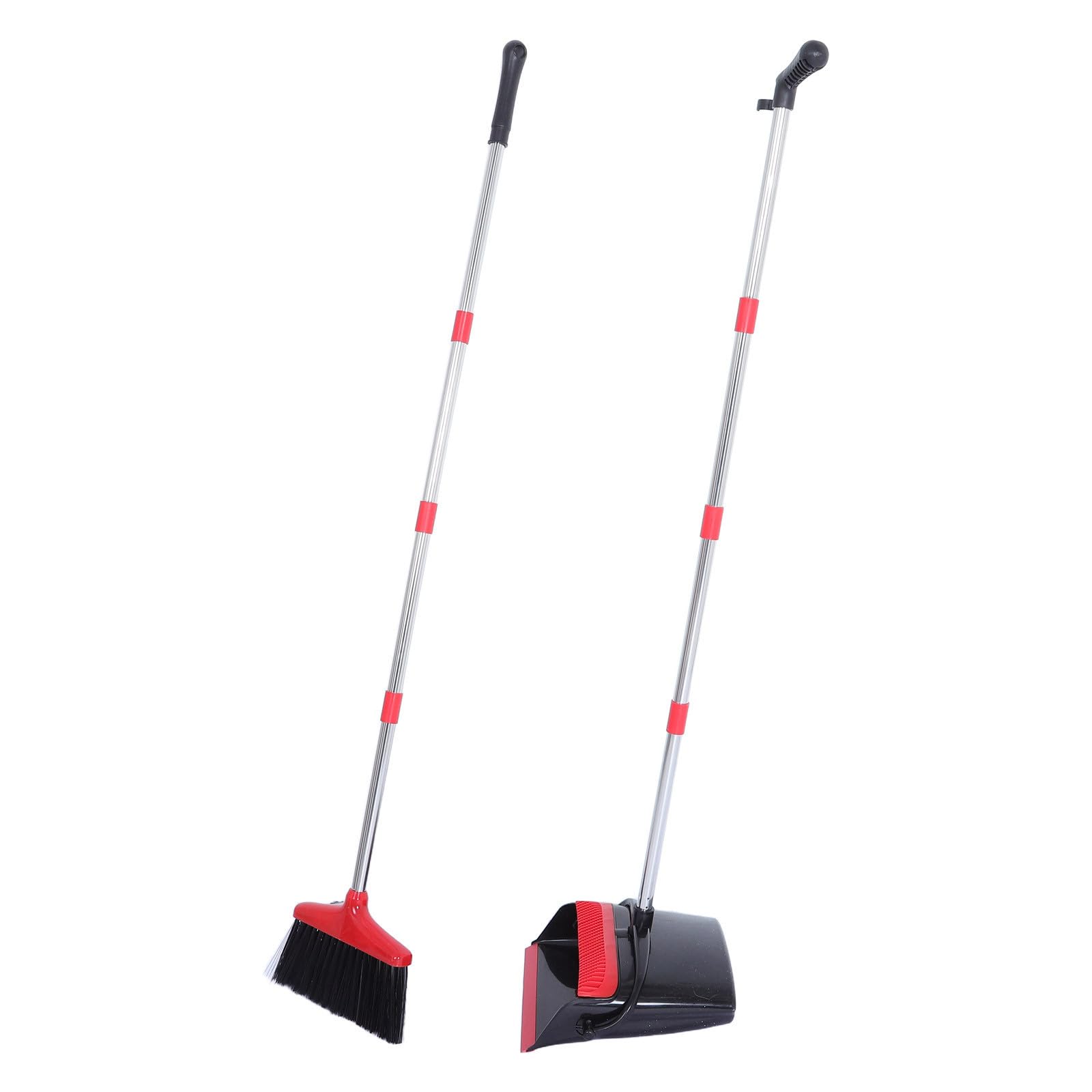 Toddmomy Escoba Plegable Recogedor Extragrande de Plástico y Acero Inoxidable con Dientes para Barrer Seco y Húmedo Adecuado para Apartamentos y Cocinas