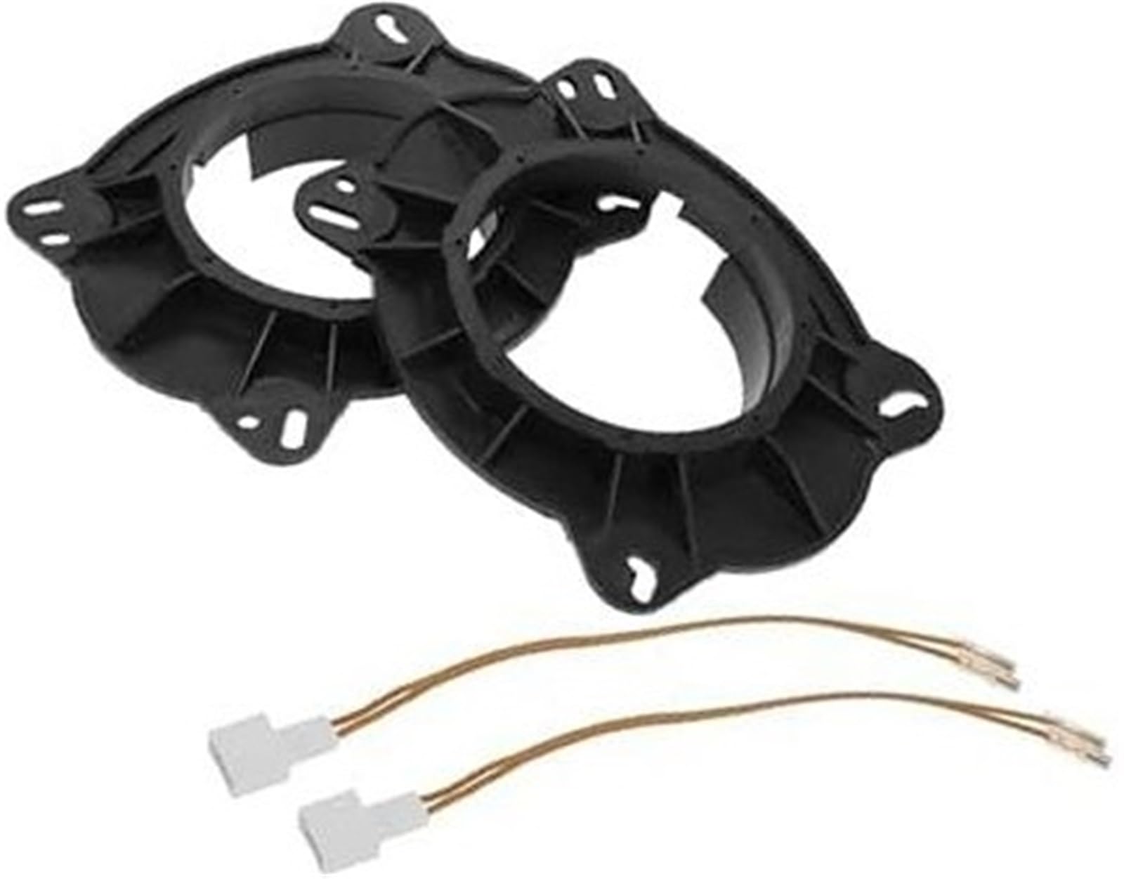Anillo espaciador de altavoz Adaptador espaciador de altavoz de agudos for automóvil, for Toyota, Camry 2006-2017 Puertas delanteras ABS negro con arnés de cableado de audio a prueba de agua A
