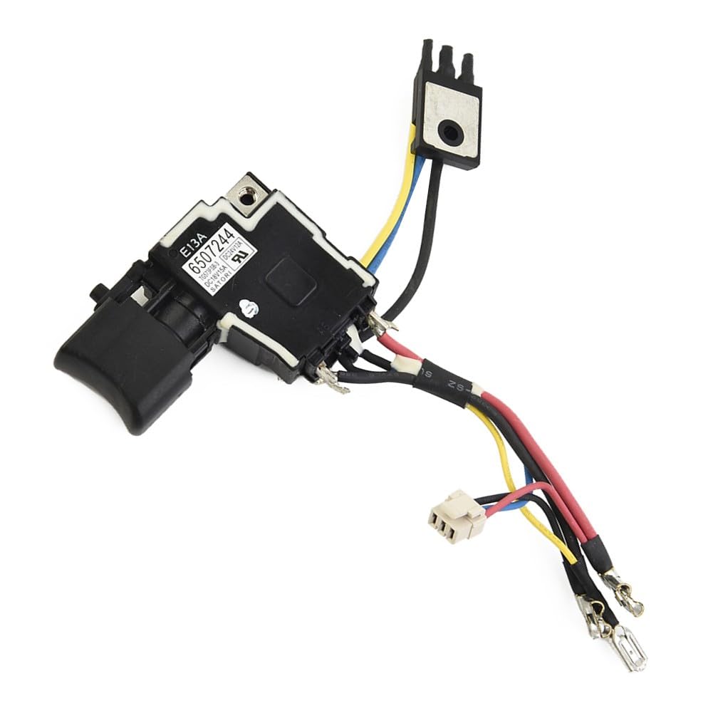 Interrupteur pour Makita 6507244, pièce d'outils électriques, compatible DHP458 DDF458 BHP458, métal ABS, facile à installer, réparation de perceuse