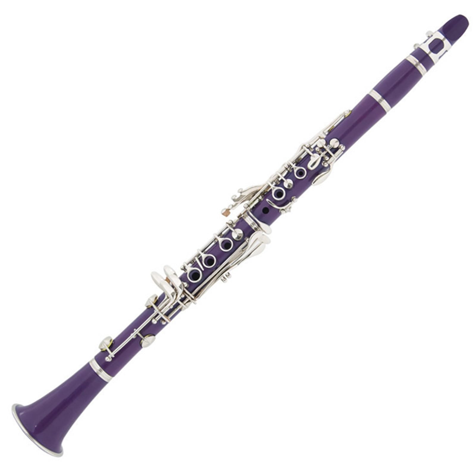 Clarinete morado instrumento de nivel de rendimiento