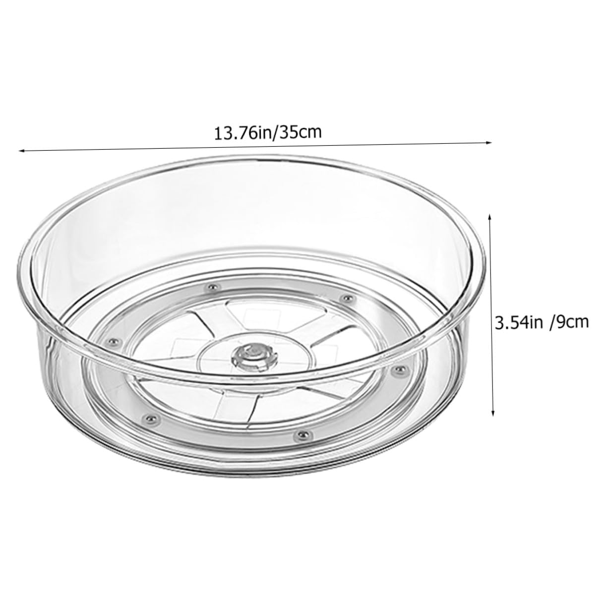 SOLUSTRE Drehbarer Organizer für Gewürze und Kekse Pet Leichtes Offenes Design Große Kapazität für Kühlschrank Küche und Schrank