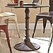Coaster Home Furnishings - Oswego - Metal, Engineered Wood - Round Dining Table with Metal Pedestal in Antique Bronze Finish – Dining Room - 30-Inch - Antique Bronze - 100063