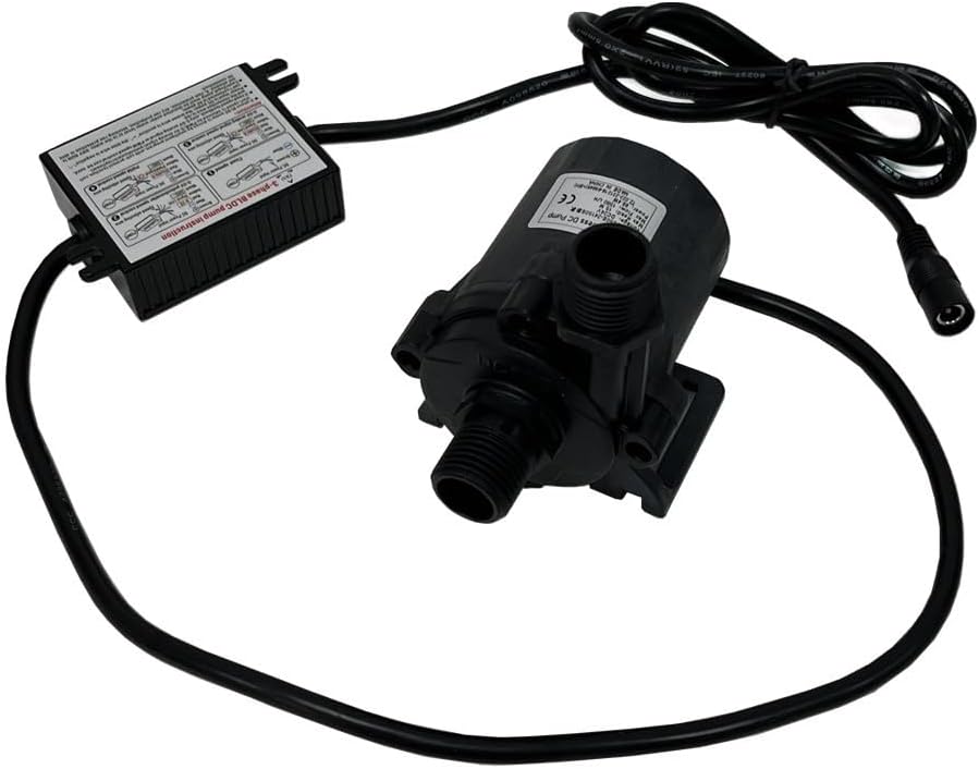 SHYSKY 3Phase 24V Micro Brushless DC Water Pump Solar Water Submersible Pump, DC50E-24150S, 1560 LPH, Max Static Head 15M 49ft for Hot Water Cycle SYS