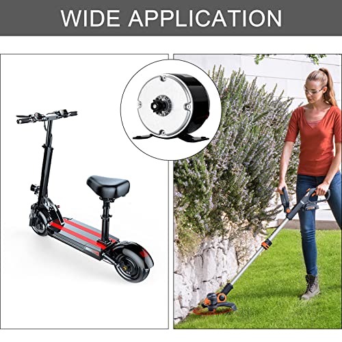 Vevitts 350W Brushed Electric Motor, Small Brushed Permanent Magnet Electric Motor For E Scooter Drive Speed Control 24V 350W 3000Rpm #TOP4