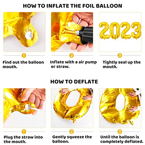 Kleeblatt Rose Gold Graduation 2023 Balloons Numbers, 40 Inch Class Of 2023 Balloon Number, Large Prom Balloons 2023, Grad Party Decorations 2023 Foil Balloons #TOP4