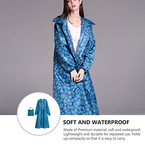Casaco de chuva feminino com capuz e bolsa de armazenamento da Besportble, casaco de chuva à prova d