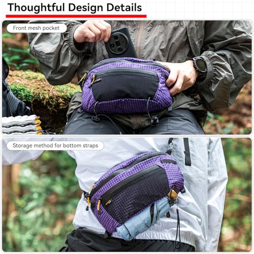 HIKEMAN StrapPack Taschen für Rucksack, leichte Handytasche, große Kapazität und wasserdichte Bauchtasche, multifunktionale Outdoor-Tasche zum Wandern, Laufen, Reisen, Radfahren, Grün (Army Green