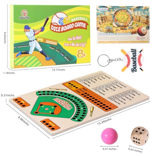 Juego de Mesa Baseball con Dados y Canicas de Madera miniatura 6