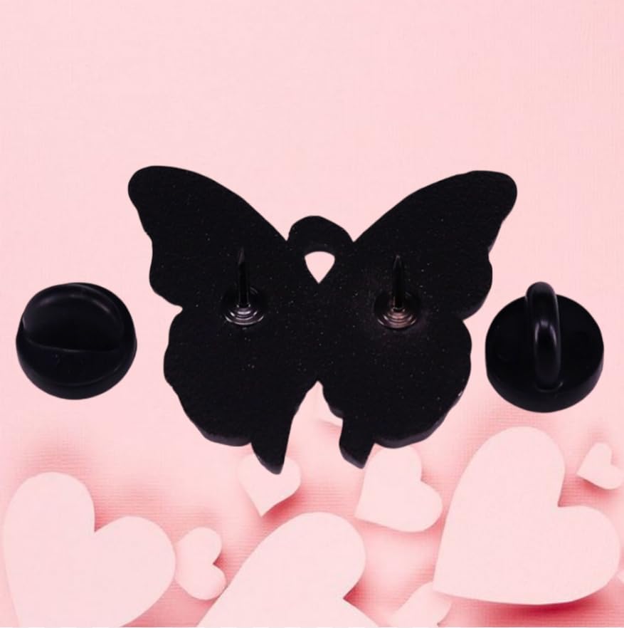 Image of Love Faith Strength Hope Breast Cancer Awareness Lapel Pins Butterfly Pink Ribbon Pin Brooch Badge Resin Enamel Cancer Awareness Gifts for Women Men