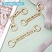 CHANZET Purse Chain Strap Extender 3pcs, 4.52 inches Bag Strap Extender for Handbag Crossbody Bag Replacement, Gold Metal Flat Purse Straps Bag Chain Straps
