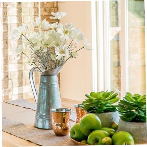 Fleurs artificielles cosmos blanches en soie de 60cm pour decor de maison