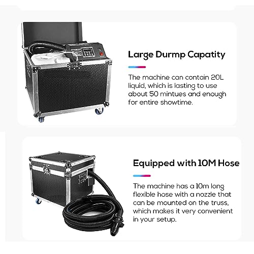 Máquina de nieve para escenario, máquina comercial de nieve de 1500 W para interior y exterior, con control por panel/DMX/mando a distancia, ideal para efectos escénicos miniatura 5