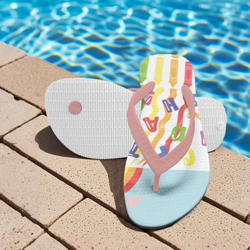 Cartoon Print Flip Flop Sandal Water Shoes Beach Slides Slip-on Quick Dry Thong Sandals for Boys Girls3