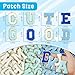 Self Adhesive Chenille Letters Patches 104PCS Blue Stick on Letter Patches Varsity Initial Patch Stickers for Clothes Bag Backpacks Hats Jackets DIY Crafts