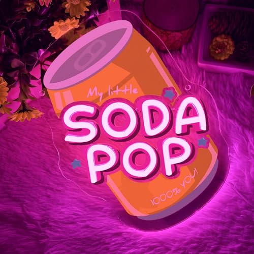 Image of Allball Soda Pop Neon Sign, Beverage Neon Light USB Powered LED Soda Can Business Sign, for Garage Game Room Dorm Room Home Bar Coffee Shop Party Wall Decor Birthday Gifts(11.4 * 8.6 In)