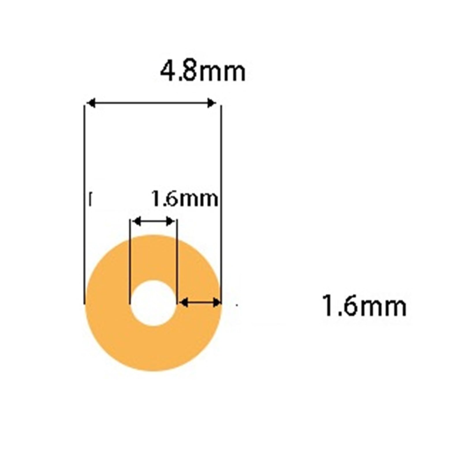 Tubo de bomba peristáltica de 1 m, manguera de laboratorio, tubo de bomba peristáltica de alta resistencia al desgarro(1.6 * 4.8)