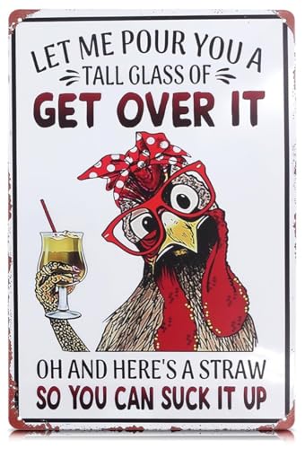 Metal Signs for Outside and Inside 8 x 12 In Funny Tin Wall Art