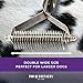 RYAN'S PET SUPPLIES Paw Brothers 20 Blade Medium Double WideDematting Undercoat Rake for Dogs and Cats, Professional Grade, Dog Shedding Brush, Stainless Steel Blades, Rounded Gentle Teeth