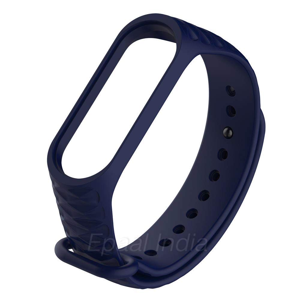 Epaal 3D Knurling Diamond Textured Flexible Band Strap for Mi Band 4/3 (Grey), Material: Silicone, Size: Regular (B07PVW379W) Amazon Price History, Amazon Price Tracker