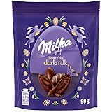 Milka Feine Eier Dark Milk – Osterschokolade mit intensiver Schokolade – einzeln verpackte Schoko-Eier – 90g