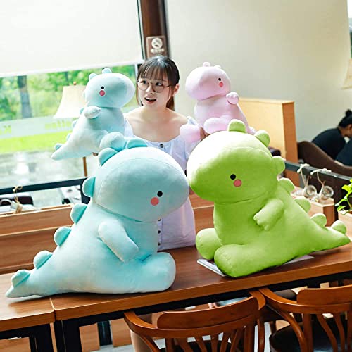 Image of VHYHCY Cute Dinosaur Plush Toys, Fat Dinosaur Stuffed Animals Toys Dolls, Soft Plush Stuffed Animal Dino Plushie, Birthday Gifts for Kids Girl Boys Green 12 inch