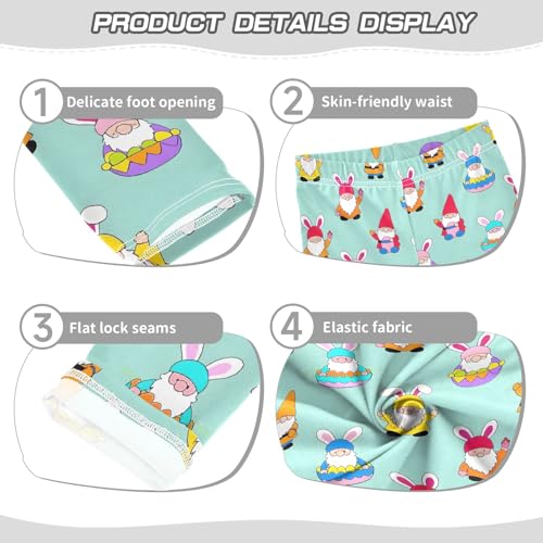 Gnome Eggs Cute Simple Pattern Girls Leggings Soft Comfortable Athletic Leggings Dancing Pants for 4-10 Years3