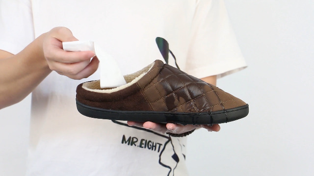 Trend spot Pantoffels Warme Ribstof Sloffen Arctic Velvet Voering Antislip Zool Bruin