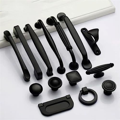 Poignées d'armoire noires contre usure meuble bouton placard