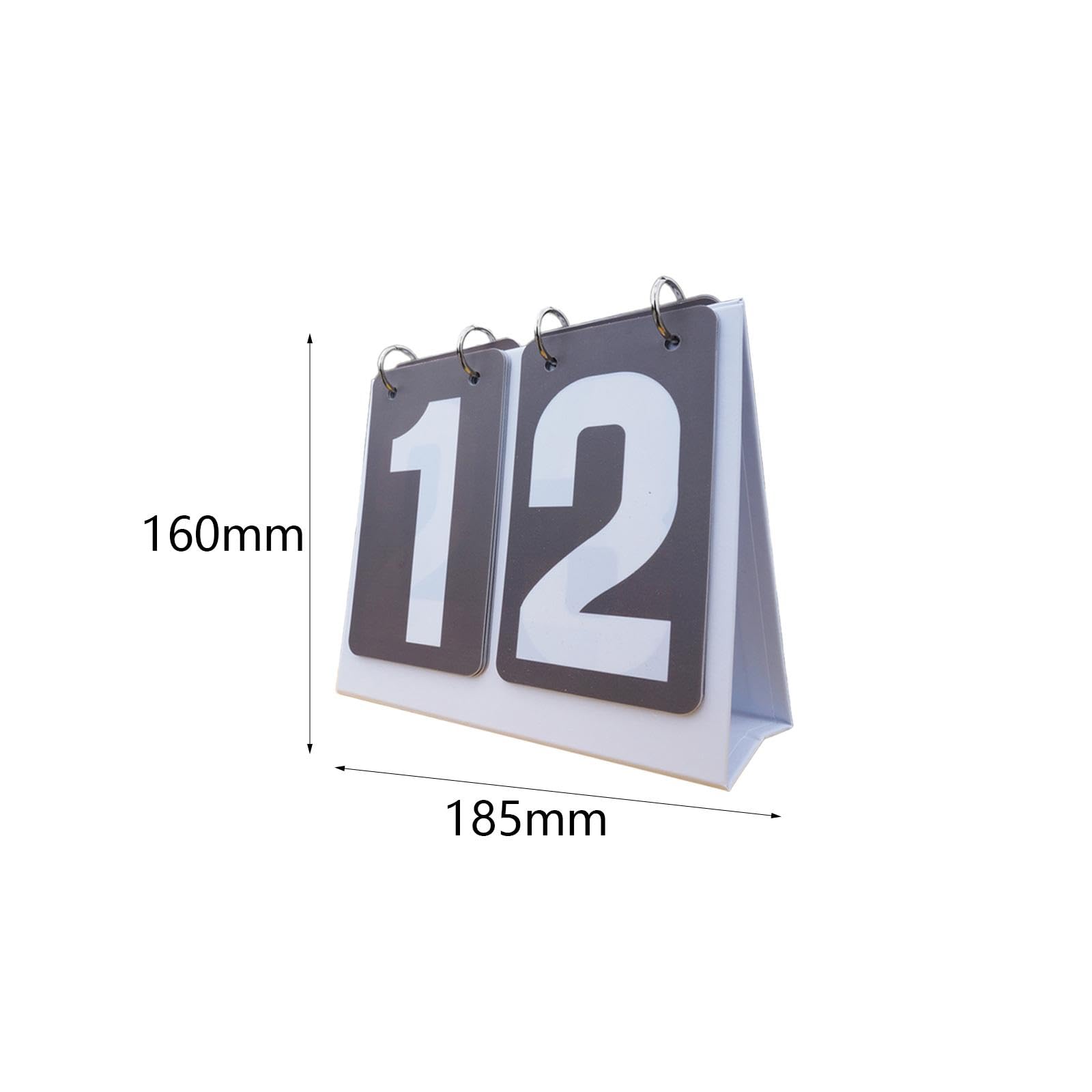 2 Stück Sport Anzeigetafel Tragbare Scoreboards mit Doppelreihe Klappzahlen aus PVC PP Stabiler Edelstahlring für Basketball Fußball