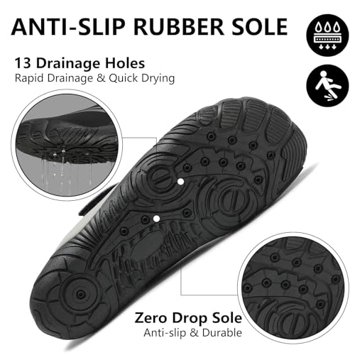 Image of Mishansha Womens Mens Water Swim Shoes Wide Toe Box Barefoot Shoes US Size 5.5-13.5 Women / 3-11.5 Men