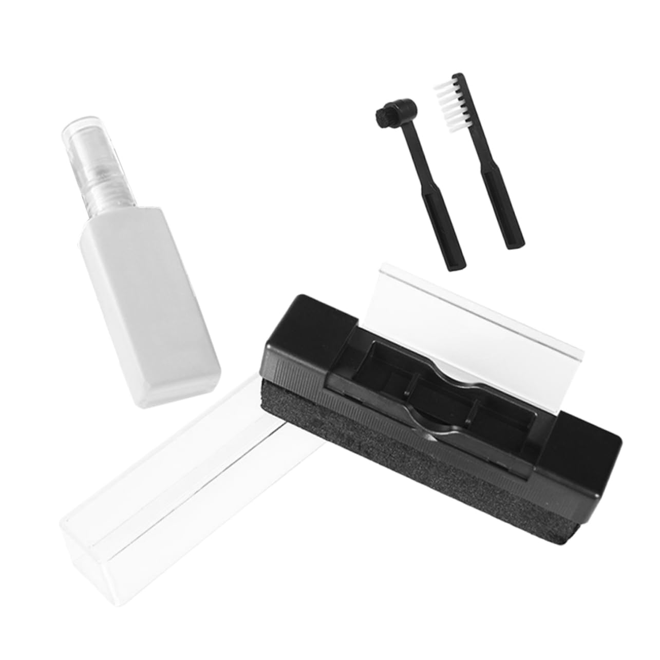 Set Di Pulizia Per Dischi in Vinile Kit Di Pulizia Per Giradischi Tampone in Spazzola Piccola Spazzola Rotonda