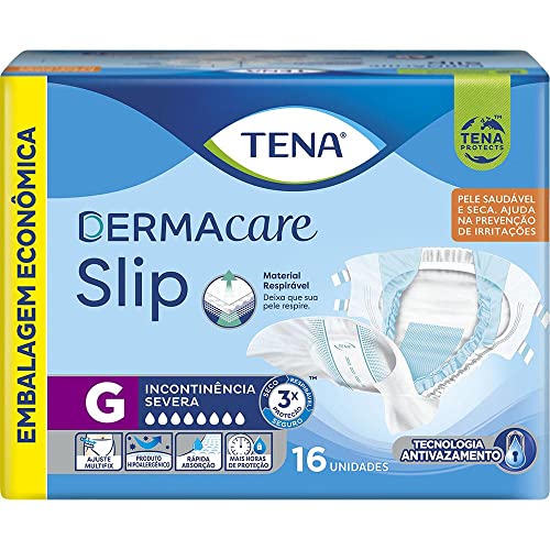 Fralda Tena Dermacare Slip Ultra G 16 unidades, Tena, Branco, G