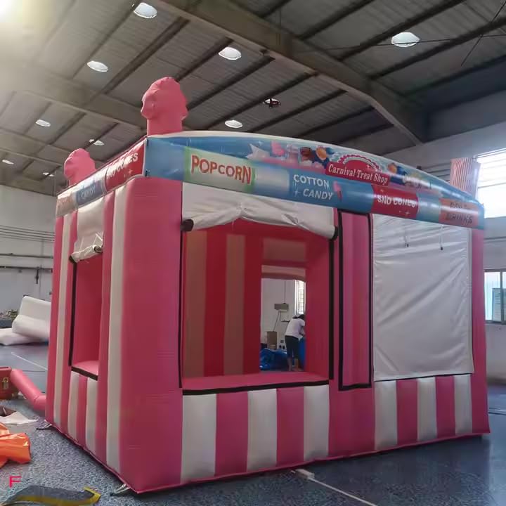 Tente gonflable pour stand de concession et carnaval avec souffleur