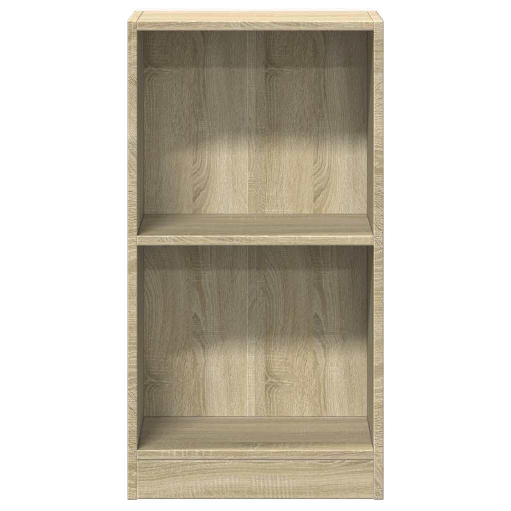 Regał na książki dąb Sonoma 40 x 24 x 75 cm, materiał drewnopochodny, organizer z 2 otwartymi półkami, do salonu, gabinetu, pokoju dziecięcego i korytarza, stabilne rozwiązanie do