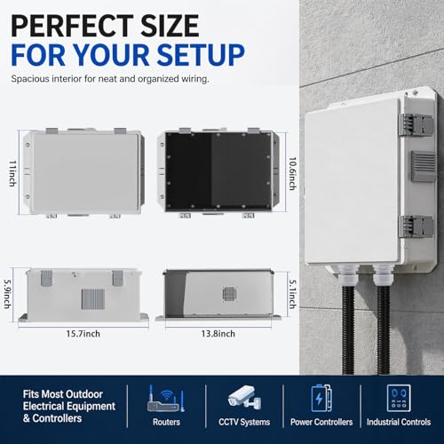 Boîte de jonction électrique extérieure étanche ABS pour projet de sécurité - 2