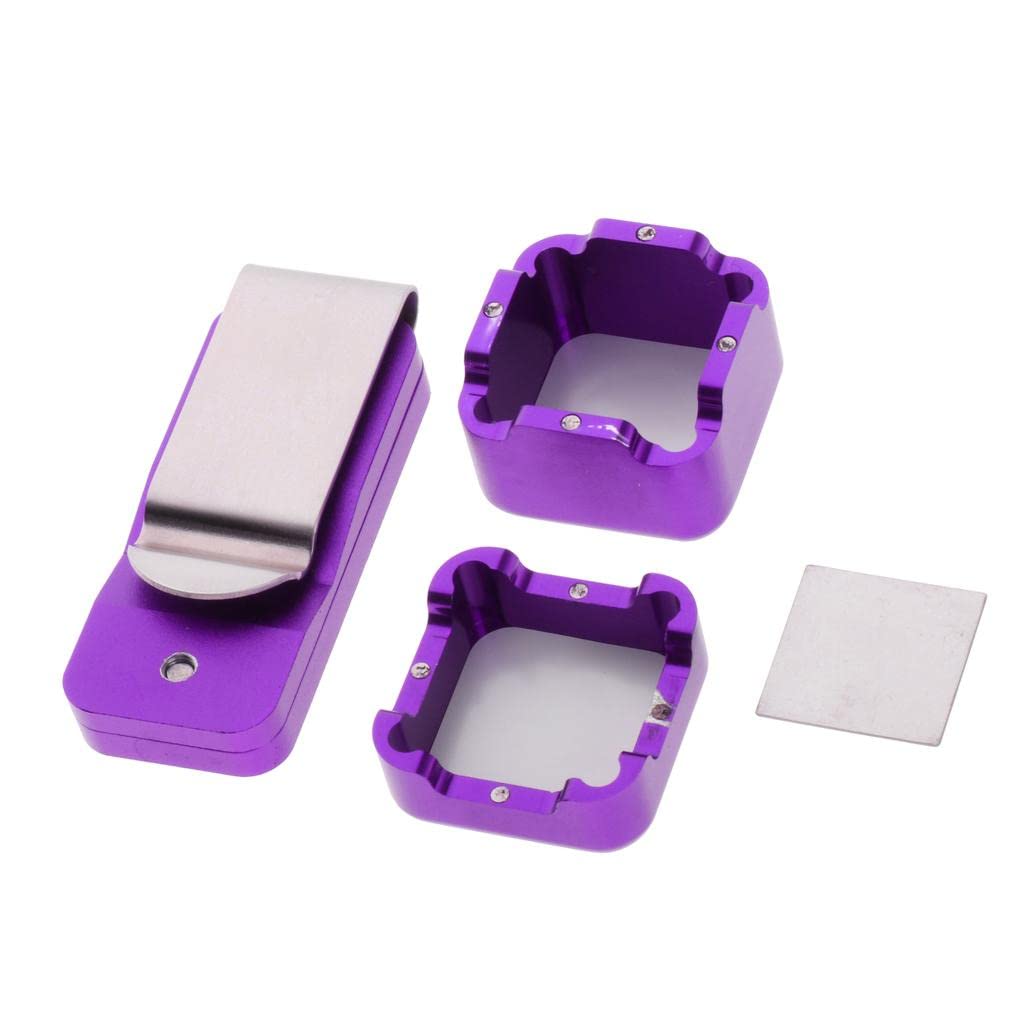 Vaveren Billiard Chalk Holder with Belt Clip Pool Chalk Holder with Clip Precision Tool, Purple